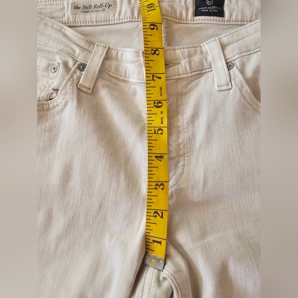 AG Adriano Goldschmied Cream Stilt Roll Up Jeans Women's 29" Waist X 26" Inseam - Picture 11 of 16